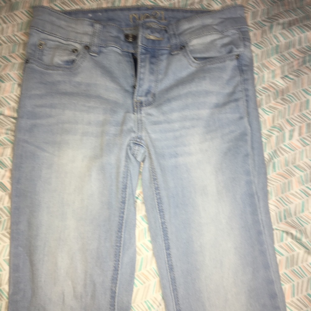 light blue colored jeans